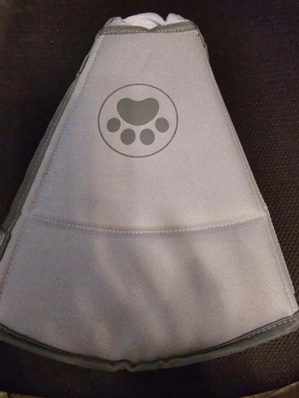 Soft Gray Inflatable Recovery Collar for Dogs - Comfortable Post-Op E-Collar